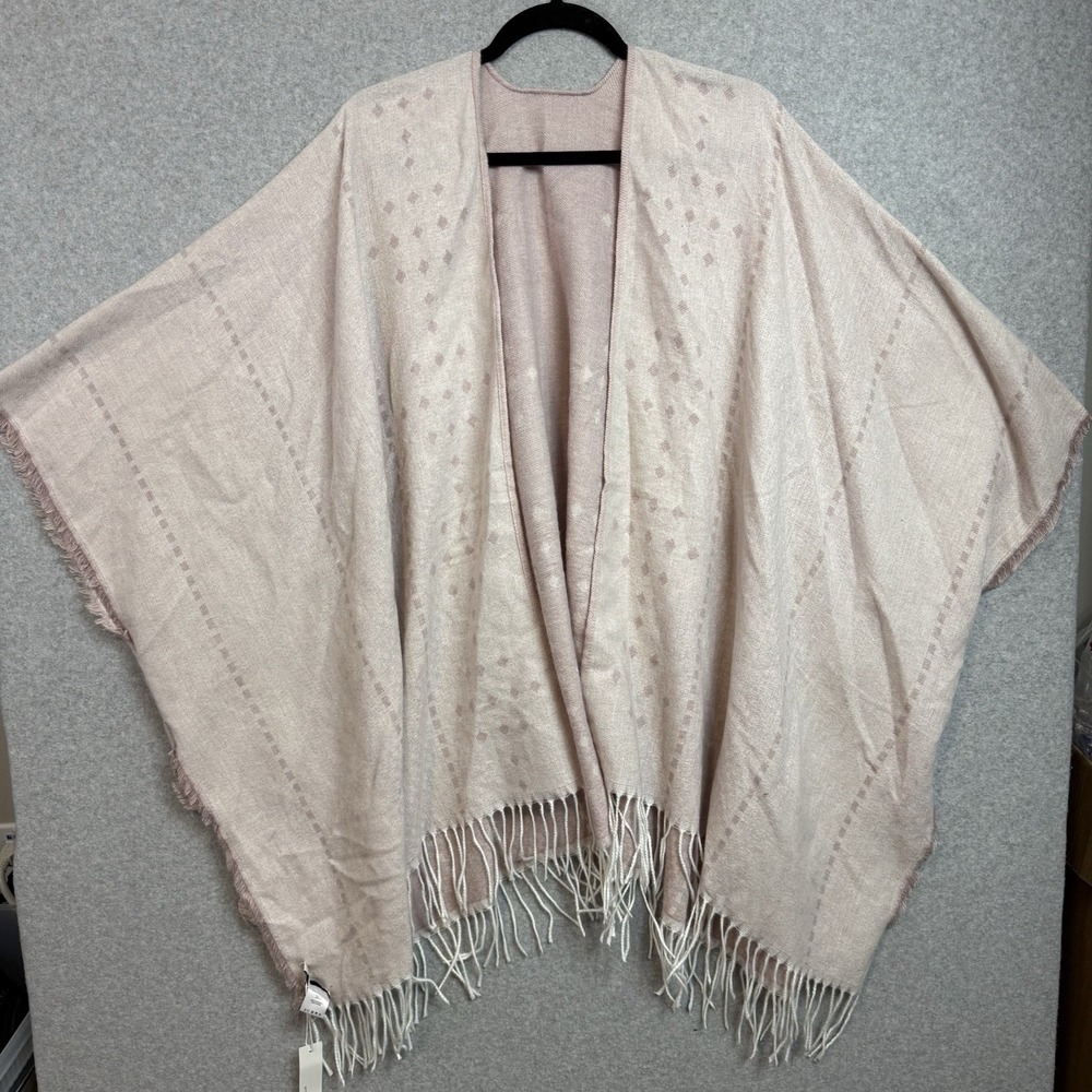 Gentle fawm wrap womens one size pink open fringe reversible